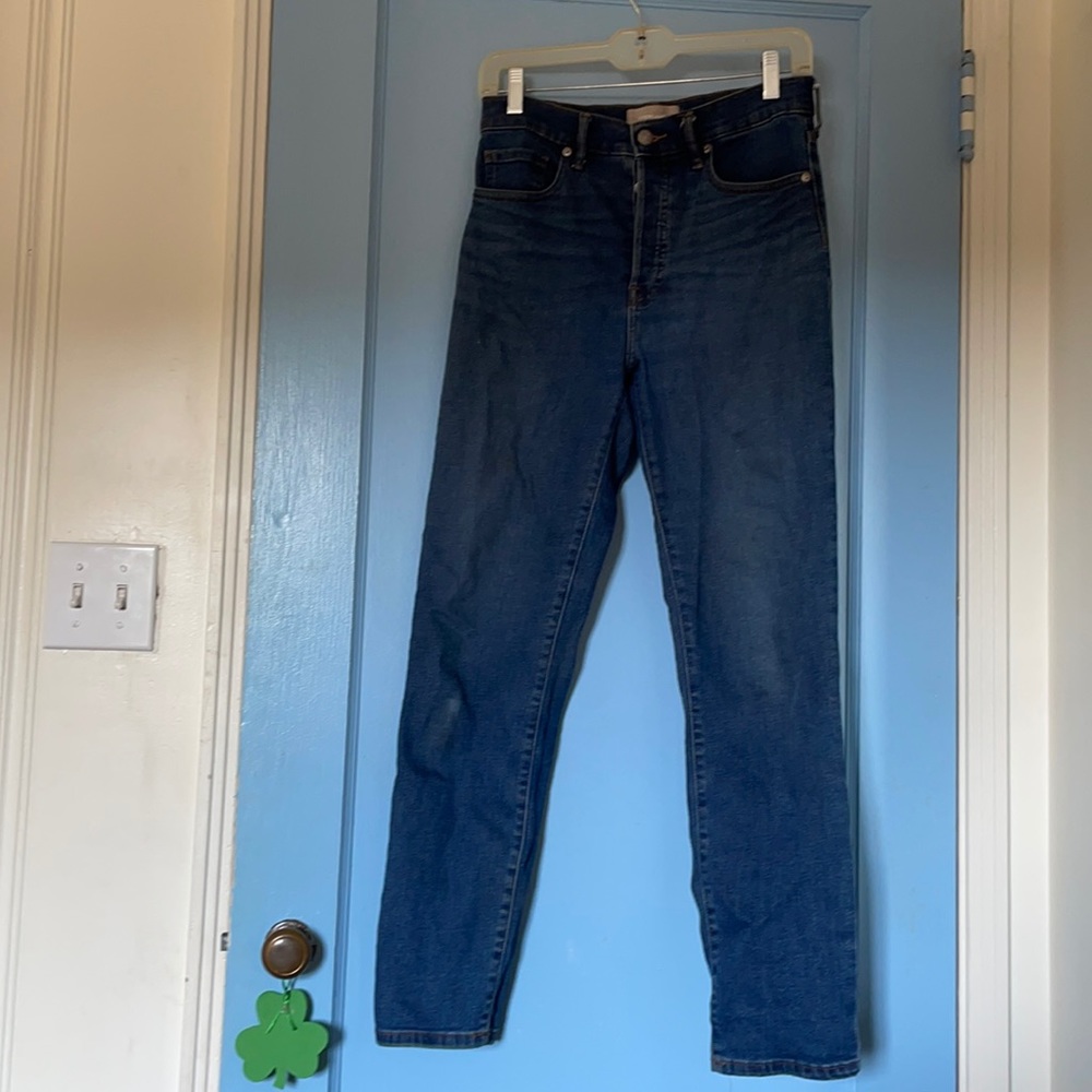 Everlane High Rise Slim Straight Jean 28 R